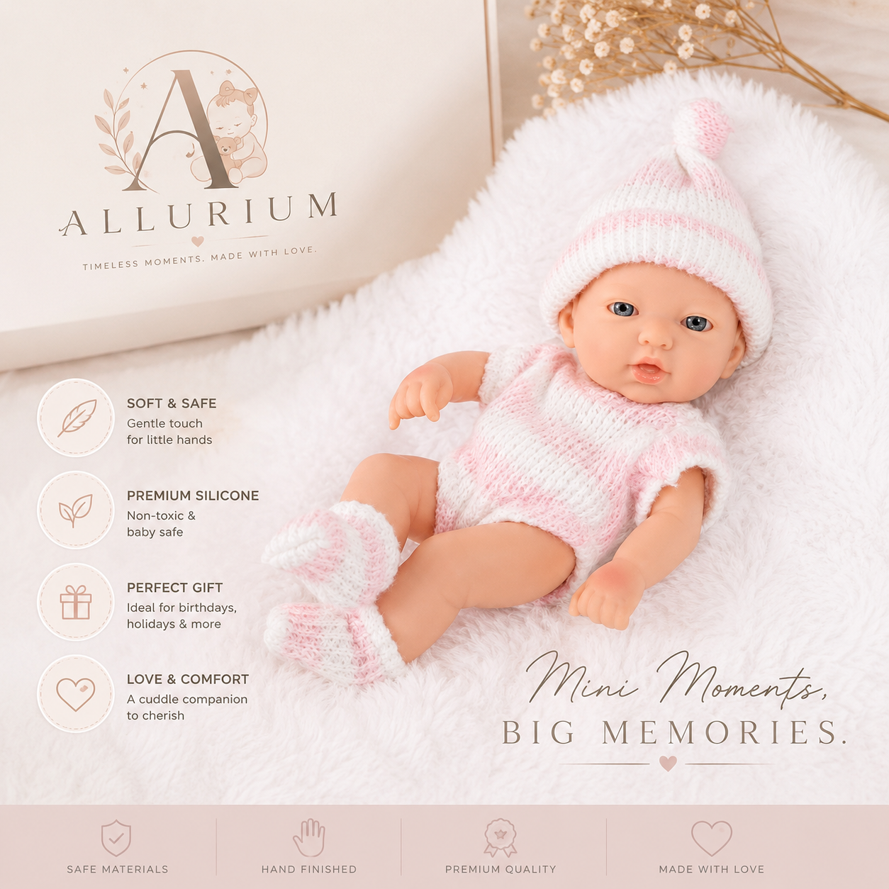 CuddleBloom Mini Silicone Dolls