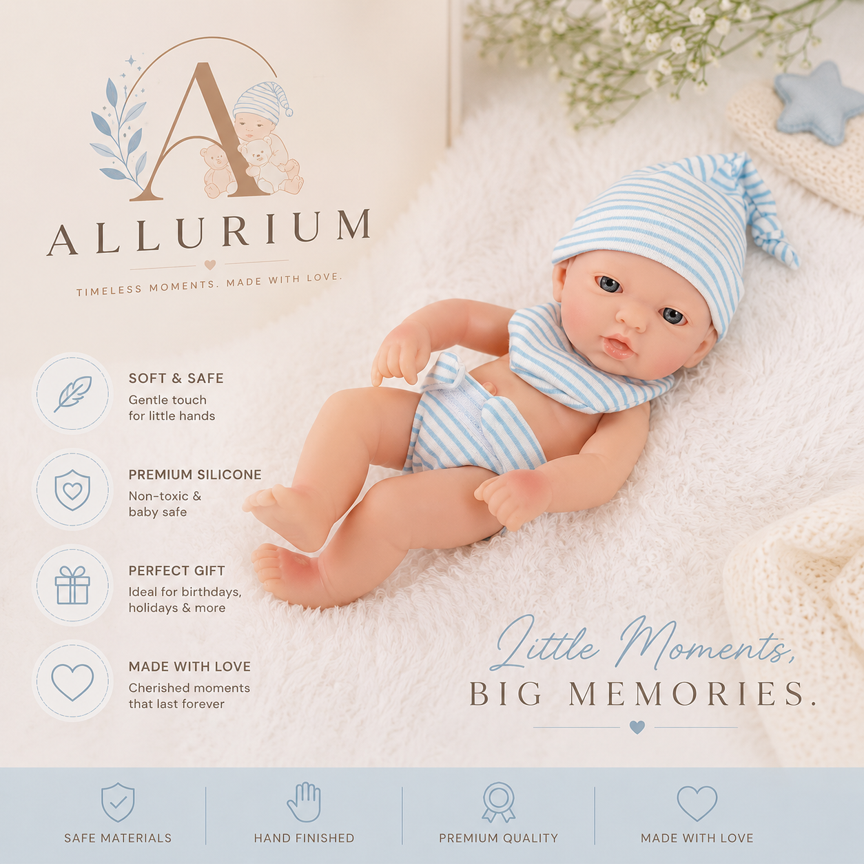 CuddleBloom Mini Silicone Dolls