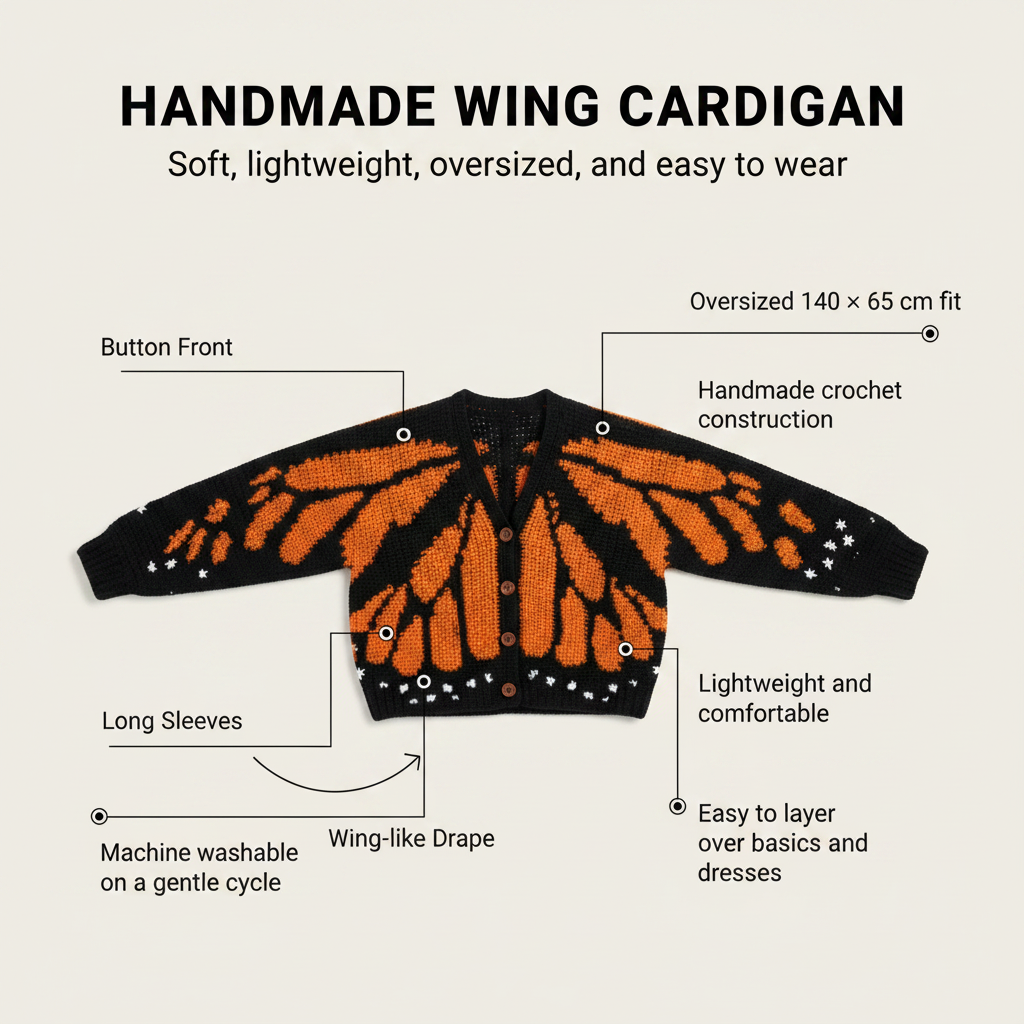 Monarcha™ Handmade Wing Cardigan