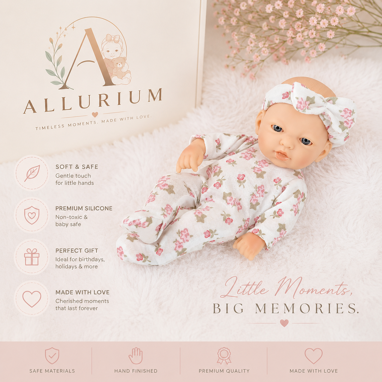 CuddleBloom Mini Silicone Dolls
